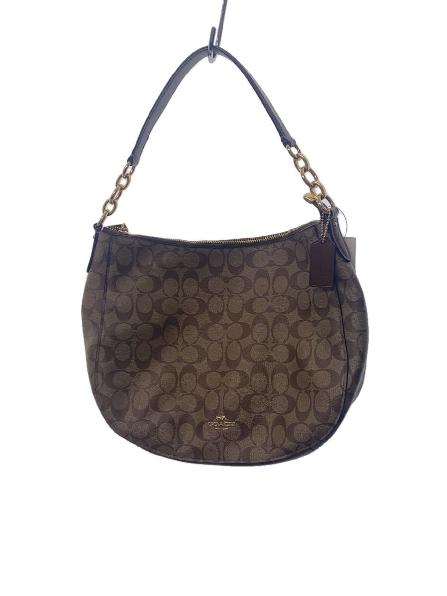 COACH Brown Signature Shoulder Bag F39527 Stylish Crossbody