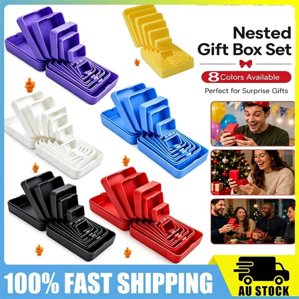 Multi-Layer Nesting Surprise Gift Box, Box Inside a Box Gift Middle Finger Prank