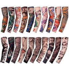 HOVEOX 20Pcs Temporary Tattoo Arm Sleeves Fake
