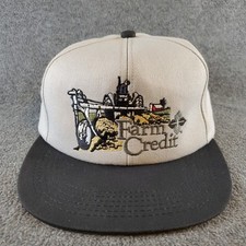 Vintage K Products Farm Credit Services Hat Cap Adjustable SnapBack Gray/Black