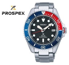   New SEIKO PROSPEX Diver Scuba SBDJ Series Black Solar Stainless Men's Watch