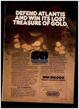 Imagic Atlantis Atari VCS Video Game Gold Contest Vintage Authentic Print Ad