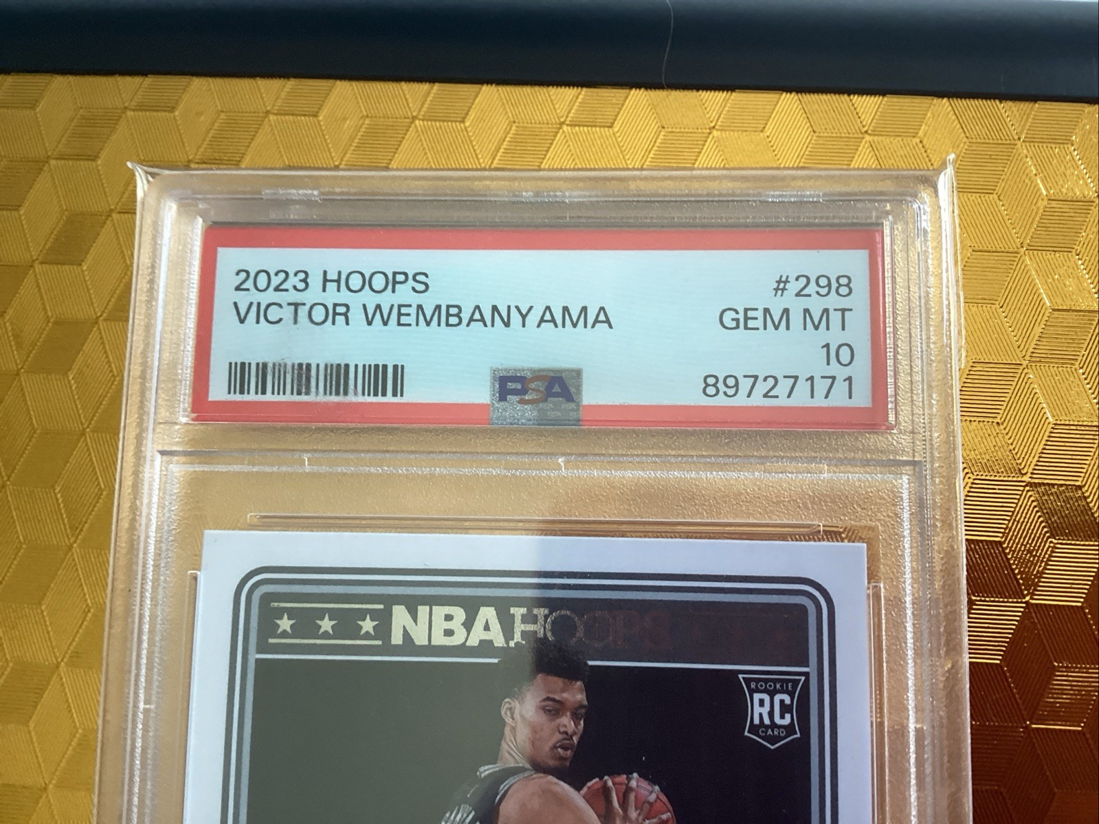 🔥 2023/24 Panini NBA Hoops Victor Wembanyama Rookie Card RC PSA 10 GEM MINT 🔥 view 2