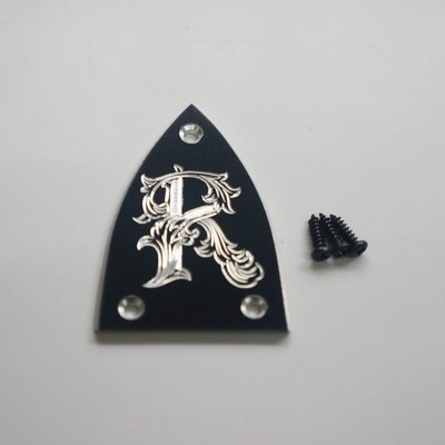 Handmade Floral script R aluminum truss rod cover fit BC Rich guitar bcr-AB4