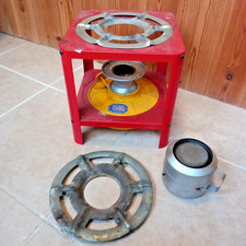 VINTAGE 'CHALWYN RED METAL PARAFFIN STOVE'