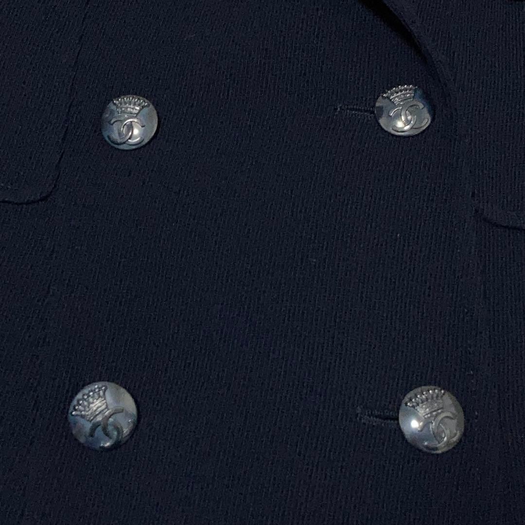 [Good Condition] CHANEL Coco Button Double Tweed … - image 4
