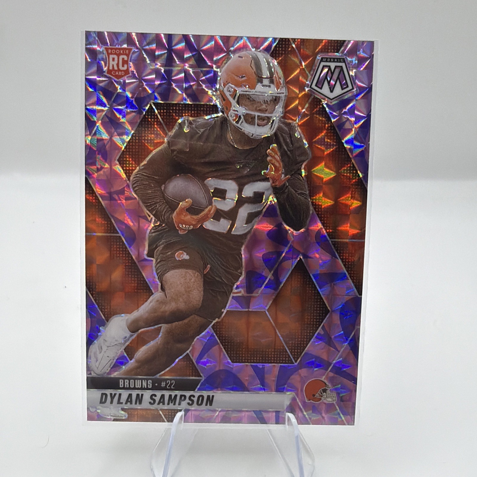 2025 Panini Mosaic #355 Dylan Sampson Rookie Reactive  Purple Cleveland Browns