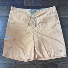 Polo Ralph Lauren Men  s XL Orange Swim Trunks Board Shorts Lined Drawstring