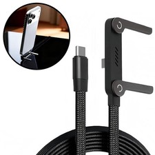 Invisible Holder Charger Cable  240 W Fast Charging Cord with Phone Stand Best