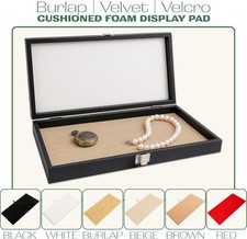 2-Pack Flat Foam Cushion Jewelry Display Pad Inserts - Burlap - Tray/Case Lin...