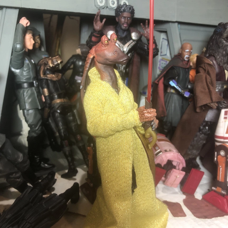Star Wars Black Series Lot Custom Sith Darth Jar Jar Binks 6” Figure DarthBinky - Image 4 of 4