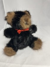 1982 Rare Bear Mink Teddy Bear 6.5  Genuine Fur Plush Toy Dublin CA Vintage