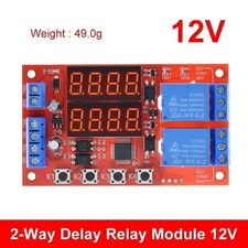 12V 10A Adjustable Time Delay Relay Module 32 Modes Dual Way LED Timer Switch