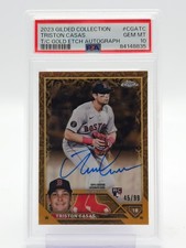 TRISTON CASAS 2023 TOPPS CHROME GILDED GOLD ETCH ROOKIE AUTO /99 Q2227