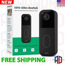 New Blink Video Doorbell (BLACK) (2nd Gen/2025 MODEL) Sync Module not included