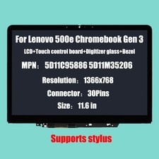 82JB 82JC Lcd Touch Screen w/ Bezel For Lenovo 500e Chromebook Gen 3 5D11C95886