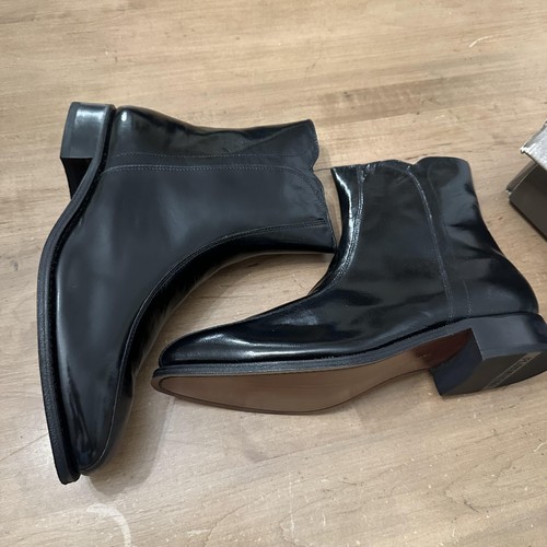 Florsheim Regent Boots Mens Size 10 3E Black Dress Leather Zip Ankle Shoes New - Picture 4 of 8