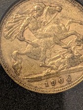 1900 Queen Victoria Half Sovereign Gold Coin, 22ct