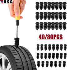 80Pcs Rubber Tire Nail Repair Kit Screw In Tire Plugs for Car Truck SUV Van USA