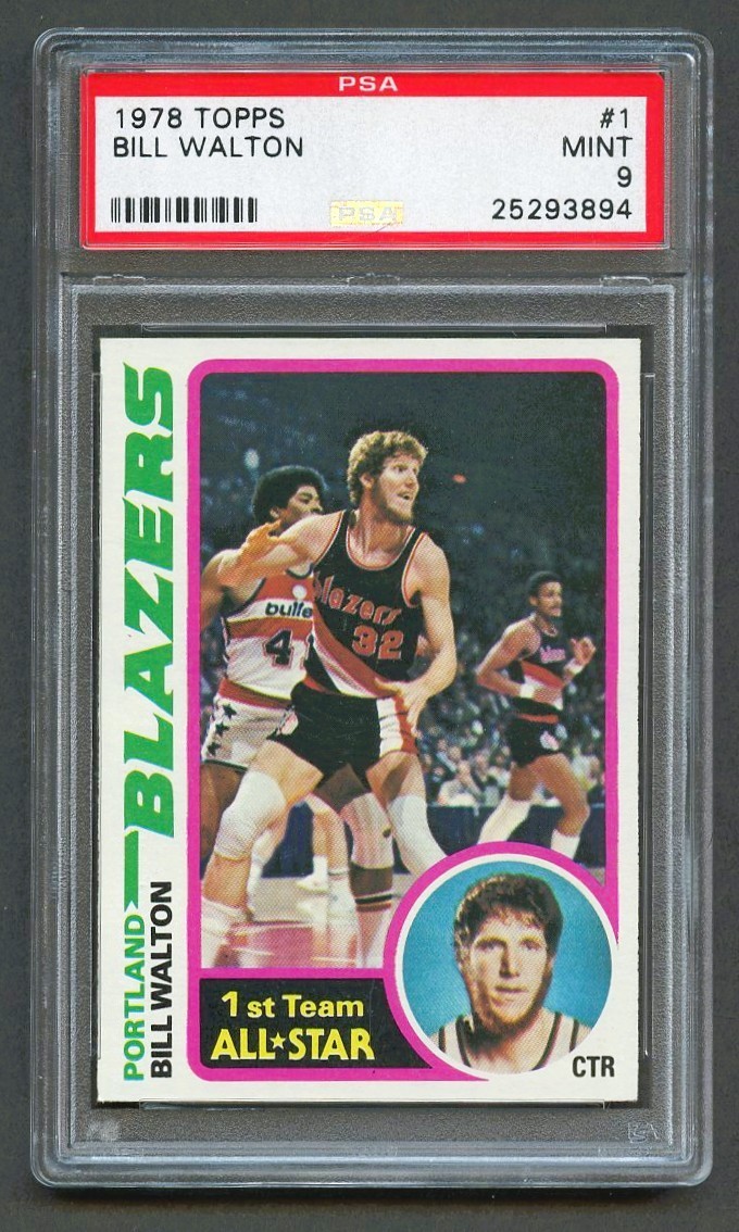 1978 Topps Basketball BILL WALTON #1 PSA 9 MINT Portland Trailblazers