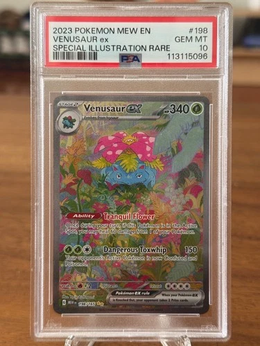 Venusaur Ex 198/165 151 198 Special Illustration Rare GEM MINT PSA 10