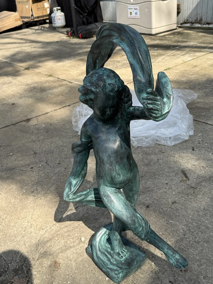 Design Toscano Girl of The Wind Bronze Garden Statue - Image 4 of 4