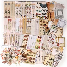200 Pieces Vintage Scrapbook Supplies Pack for Junk Journal Planners DIY Pape...