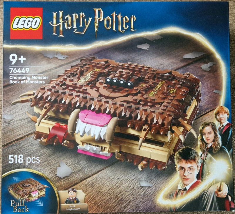 LEGO 76449 Harry Potter Chomping Monster Book of Monsters Set 518 pcs age9+ BNIB