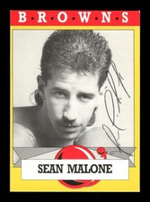 1993 Brown's Boxing 46 Sean Malone signed auto autograph  very tough BXCP60