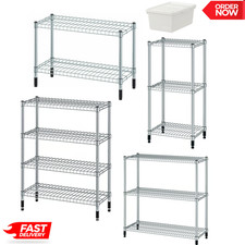 IKEA OMAR Shelving Unit Kitchen Storage 2 Tier Heavy Duty Galvanised 60x25x40cm