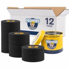 Black Hockey Tape 12 Rolls Cloth Stick Tape for Sticks and Gear