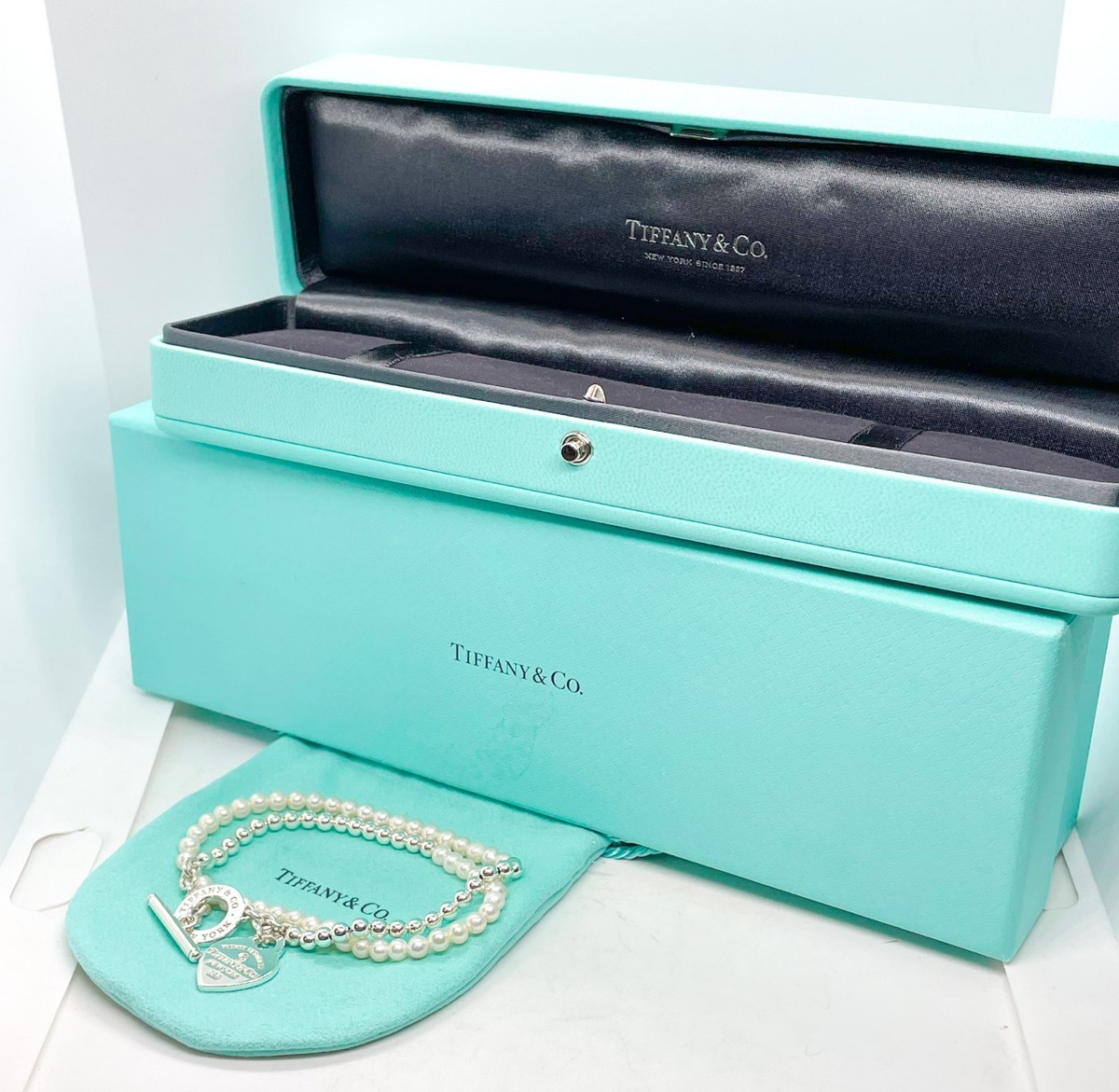 Tiffany & Co. Return to Tiffany Diamond Hearts Pearl Wrap Bead