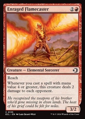 Enraged Flamecaster Lorwyn Eclipsed 135 Foil NM