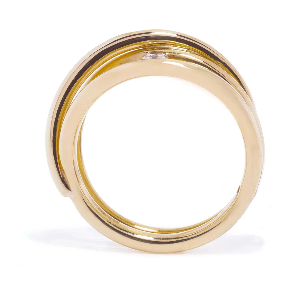 Goldring mit Synthetischen Diamant Ringgröße 54 besonderes Geschenk - Bild 2 von 4