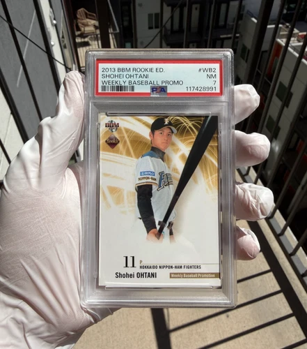 2013 BBM Rookie Edition Batting Shohei Ohtani Rookie Card #42 – PSA 7 NM