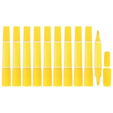 10 Pcs Art Marker Pen Double-Ended Colored Pen Dual Sketch Marker, Yellow