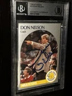1990-91 NBA Hoops DON NELSON Signed BAS Slabbed Authentic Auto #313 Golden State