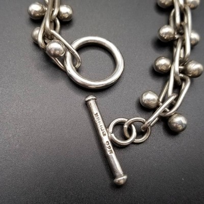 Mexico 925 Silver Barbell-shaped Metal Ball Chain Vintage