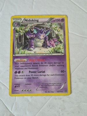 Nidoking 45/114 Rare Steam Siege Pokemon Moderately Played