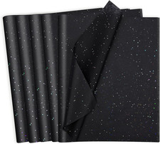 135 Sheets Black Tissue Paper for Gift Bags 20 X 14 Inch Glitter Tissue Paper Bu