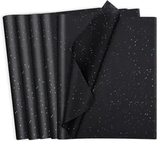 135 Sheets Black Tissue Paper for Gift Bags 20 X 14 Inch Glitter Tissue Paper Bu