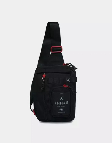 NWT Jordan AIR HESI Crossbody Bag MA0839-023 Black Red - 第 1/4 張圖片
