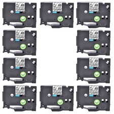 10X Compatible Brother TZ-S131 TZe-S131 Black on Clear Strong Adhesive Tape 12mm