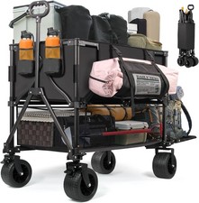 Double Decker Wagon Heavy Duty Collapsible 600LBS 400L Capacity