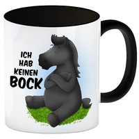 Ich Hab Keinen Bock Kaffeebecher Henkel Und Innenseite Schwarz Mit
