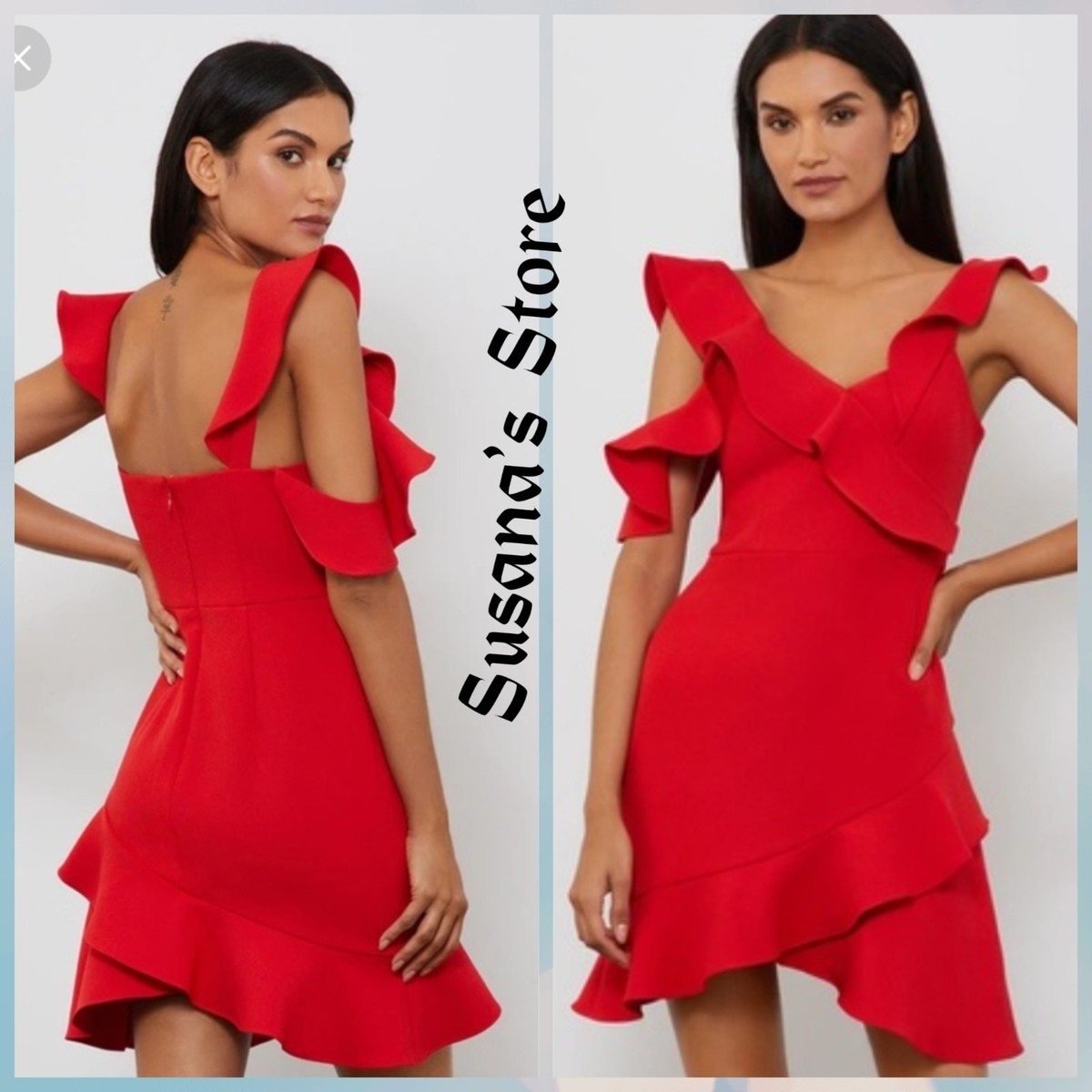 NWT BCBG MAXAZRIA SIZE 2 RUFFLED COLD SHOULDER ASYMMETRICAL MINI DRESS $268 NWT BCBG MAXAZRIA SIZE 2 RUFFLED COLD SHOULDER ASYMMETRICAL MINI DRESS $268