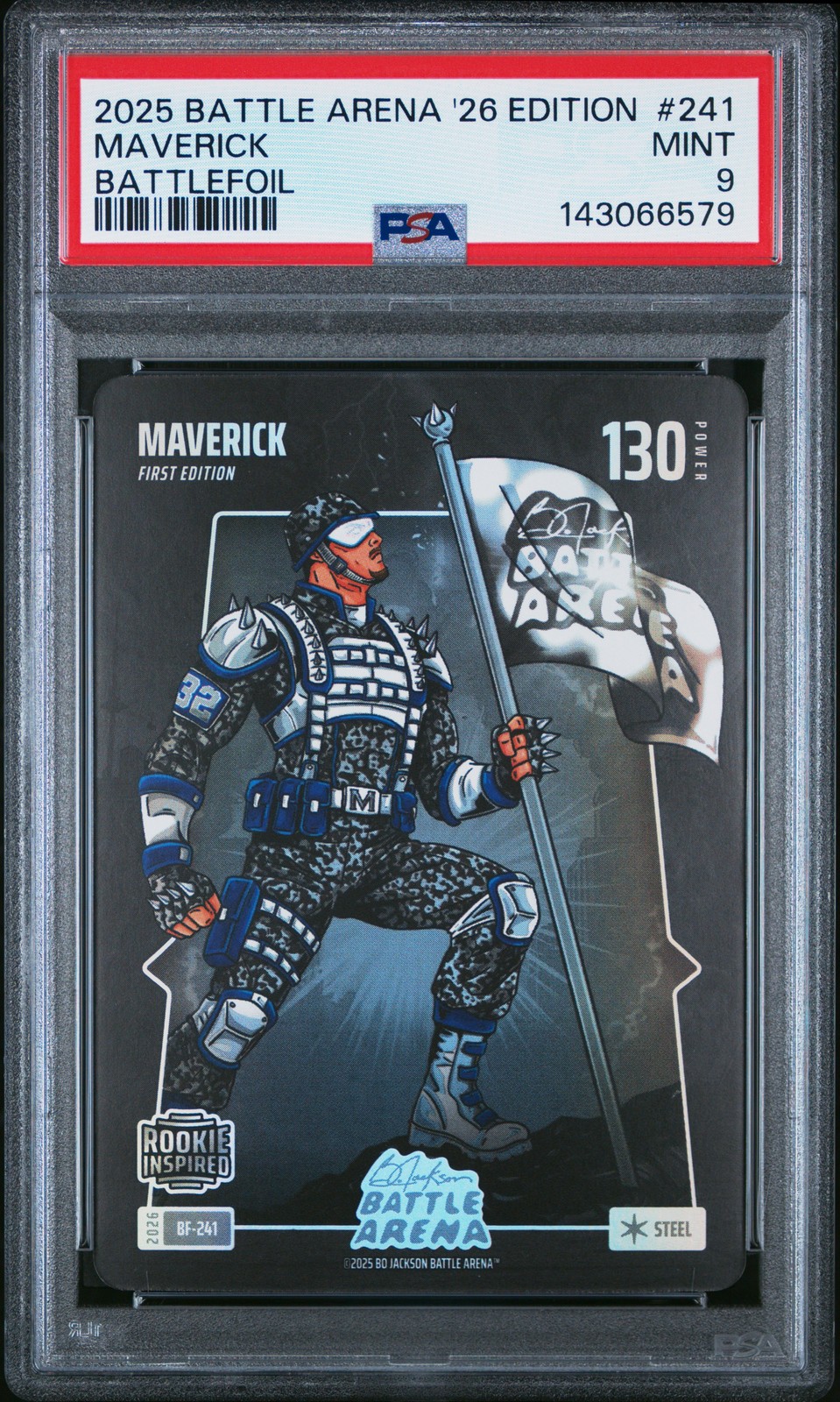2025 BO JACKSON BATTLE ARENA 2026 EDITION BATTLEFOIL #241 MAVERICK PSA 9