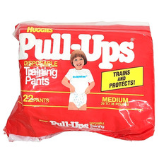Vtg 1985 Huggies Pull Ups Disposable Training Pants 15ct Girls Med 29-38lbs USA