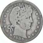 1906-D Barber Quarter Average Circ