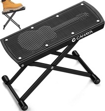 Guitar Foot Rest Stool - 6 Position Height Adjustable Footstool with Non-Slip